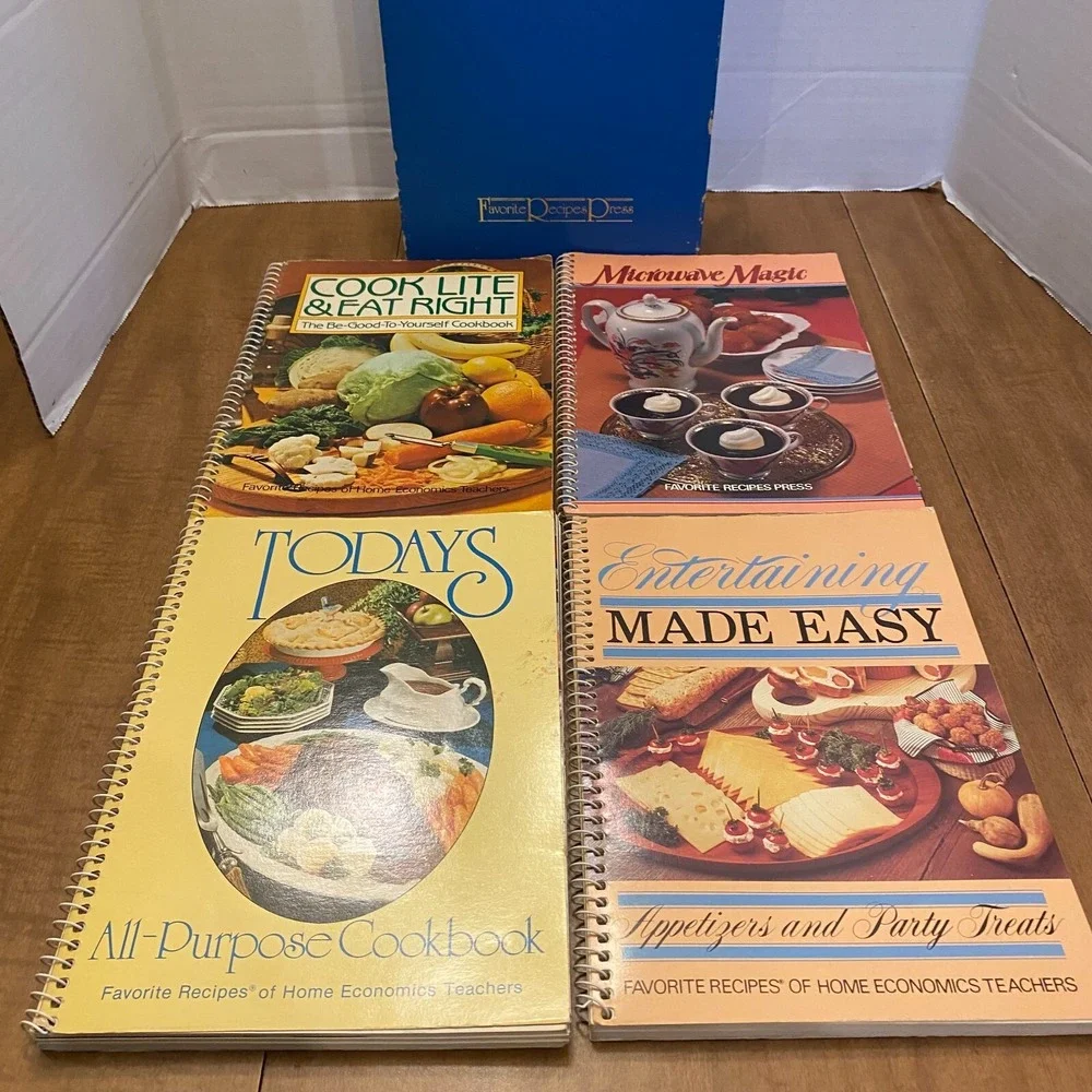 Set of 4 CookBook Collectibles by Favorite Recipes Press Paperback Spiral Bound